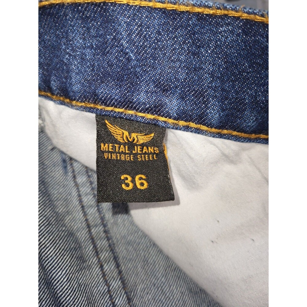 Vintage Genes 1891 Metal Jeans Mens 36x30 Regular Classic Fit Blue Cotton Denim - Picture 6 of 7